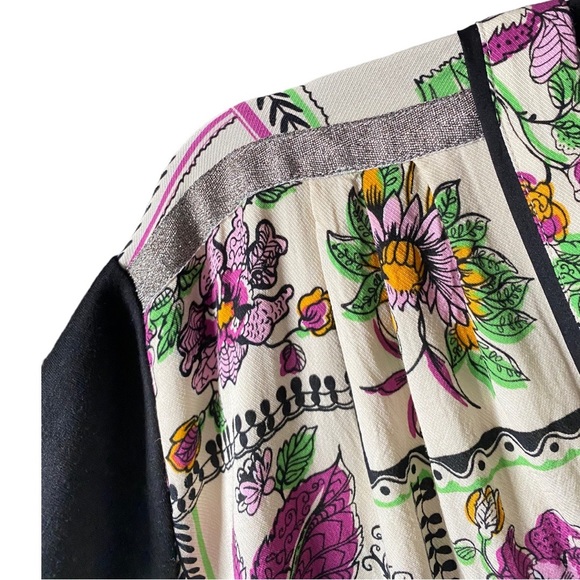 Tiny | Cara Floral Color Block Faux Wrap Top - Picture 5 of 13